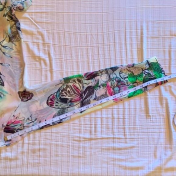 🦋 Signature Studio Butterfly Pattern Sheer Blouse, Pre-Owned, Size S 🌸 - Picture 17 of 17